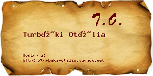 Turbéki Otília névjegykártya